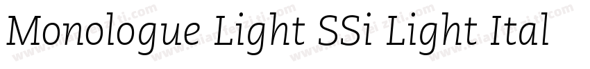 Monologue Light SSi Light Italic字体转换